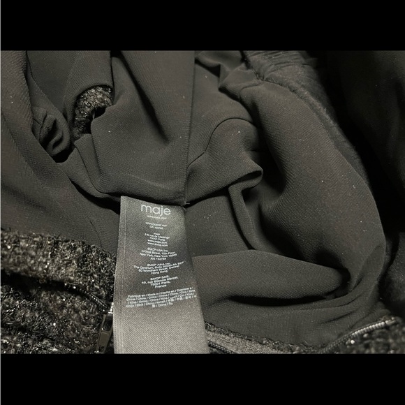 NWOT LN MAJE Black Tweed Romper FR 40 8 M - Picture 11 of 12